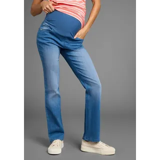 NEUN MONATE Umstandsjeans »Schwangerschaft-Jeans, straight-fit« Umstandsjeans, in gerader Form, blau