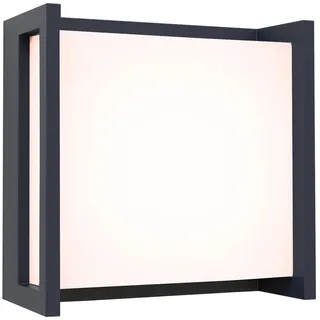 LUTEC LED-Wandleuchten für den Außenbereich quadratisch, moderne Aluminium-Wandleuchte, 3000K warmweiß, wasserfeste Außenwandleuchte für Haustür, Veranda, Flur, Garten, dunkelgrau