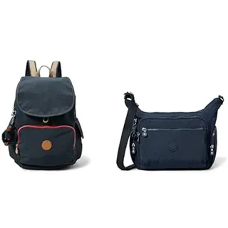 Kipling Damen City Pack boty, Blau (True Navy C), 32x37x18.5 cm EU Damen Gabbie Crossbody, Blue Bleu 2, 18.5x35.5x30 cm EU