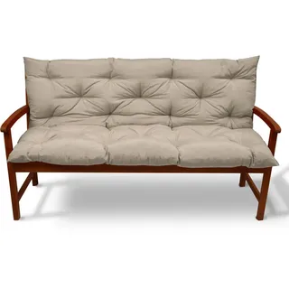 Beautissu Bankauflage 120 x 50 x 10 cm braun 1 St.