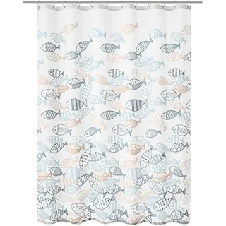 KLEINE WOLKE Duschvorhang Sardinas 180 x 200 cm mehrfarbig