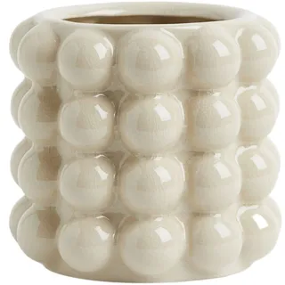 YANWE1 Bubble Keramikvase Beige - Boho Blumenvase für Dekor in Wohnzimmer, Schlafzimmer, Büro - Dekorative Vase für Kamin, Kaminsims, Couchtisch - 5 Zoll