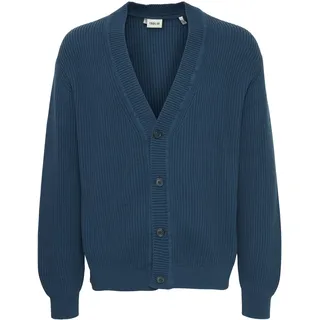 Strickjacke SOLID "Strickjacke SDNALLI CA", Herren, Gr. XL, blau (big dipper), Obermaterial: 100% Baumwolle CO., Strickjacken Strickjacke