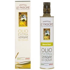Le Fascine Delicato - DELICATE Pugliese Natives Olivenöl Extra 100% italienische Kälteextraktion 100% Hergestellt aus provenzalischen Ogliarola- und Leccino-Oliven (750 ml Flasche)