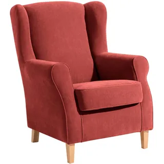 Max Winzer Ohrensessel , Terracotta , Textil , Buche , 77x103x86 cm , Goldenes M, Made in Europe , Wohnzimmer, Sessel, Ohrensessel