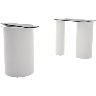 DeLife Tischgestell Troa Metall Weiß für Tischplatten ab 200 cm