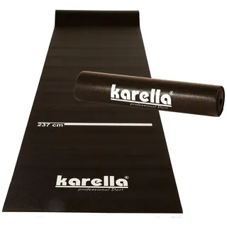 Karella Dartmatte Eco-Star - Profi Dartteppich Abwurfmatte PVC mit Abwurflinie für Dartboards/Schutz für Dartpfeile & Boden/rutschfest, ausrollbar 290 cm, Breite 60 cm – Oeko TEX Zertifiziert