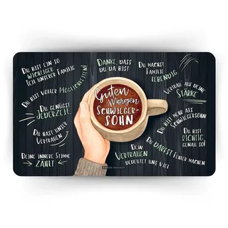 Frühstücksbrettchen „Guten Morgen Schwiegersohn“ | Geschenk für Schwiegersohn, Geburtstag, Weihnachten, liebevolle Botschaft, besondere Aufmerksamkeit
