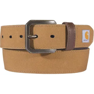 Carhartt Lässige robuste Herren-Gürtel, erhältlich in verschiedenen Stilen, Farben und Größen, Canvas-Entenbraun, 32