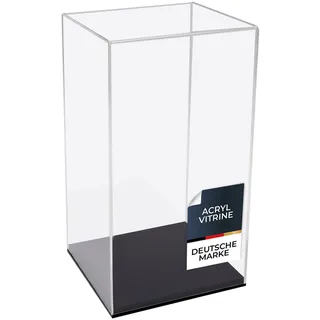 HMF 46812 Acryl Vitrine für Modellautos, Schaukasten für Figuren | 20 x 20 x 38 cm | Transparent