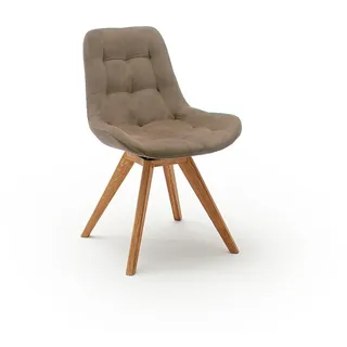 Schalenstuhl >BELFAST< in cappuccino, Arizona - 56x84x63cm (BxHxT)