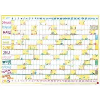 Gabi Kohwagner: Mein Posterplaner 2025: Praktischer Wandplaner-Kalender mit fröhlichem Design der Münchner Grafikerin. Immer den Überblick mit dem Wand-Terminplaner 2025.