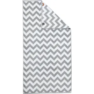 done.® Duschtuch »Daily Shapes ZickZack« Jacquardgewebe, modernes Muster, weiß