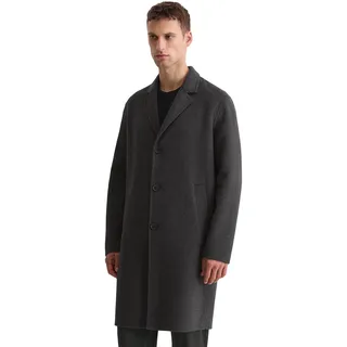 Wollmantel MARC O'POLO, Herren, Gr. 48, dunkelgrau melange, Web, Obermaterial: 50% Wolle, 50% Polyester, regular fit normal, Mäntel Wollmantel, regular fit, aus recyceltem Double-Face-Wool-Mix