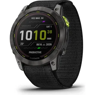 Garmin Enduro 2 BT 51 mm Titaniumgehäuse grau Nylonarmband schwarz One Size