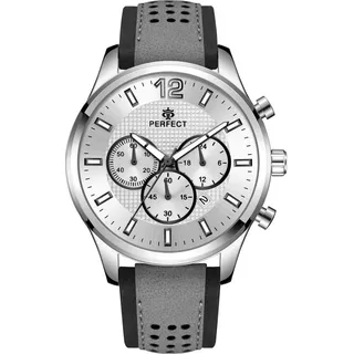 Herrenuhr am Armband, groß, massiv, Perfect Leder