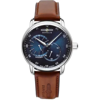 Zeppelin Herrenuhr mit Lederband Serie New Captain’s Line Automatik 24 Stunden Anzeige 8662-3