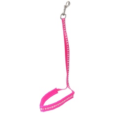 Groom Professional Allon Halteschlaufe Gepolstert - Hundepflege-Leine mit Polsterung - Polsterung im Nackenbereich für mehr Komfort - Pfotenaufdruck - 45cm, Rosa