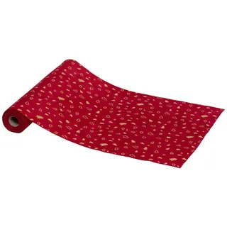 Atmosphera Createur d ́interieur Tischläufer Goldenes Muster 28/300 cm , Rot , Textil , Heimtextilien, Wohntextilien, Tischwäsche, Tischläufer