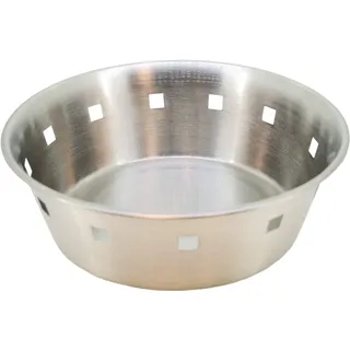 PAMEX - Brotkasten aus Edelstahl, 20 cm Durchmesser, runder Brotkorb