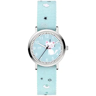 Cool Time CT-0030-LQ Gehäusefarbe Silber Nylonarmband Blau