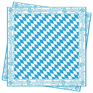 80Stück Servietten Oktoberfest Bayrisch Oktoberfest Deko 3-lagig Tischdeko Bayern Blau Weiß Tissue Servietten Bayrisch Papierservietten Tischdeko Deko