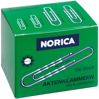 Alco NORICA Büroklammern 77 mm, Silber 100 Stück