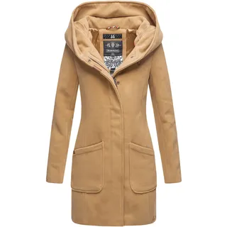 Marikoo Damen Hochwertiger Wintermantel Mantel Trenchcoat Mit Kapuze Maikoo