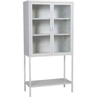 VCM Vitrine Misha 75 x 150 x 35 cm Weiß