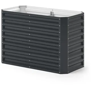 OK-Living Hochbeet Anthrazit 120 x 60 cm , Metall , Rechteckig , 120x80x60 cm , Gartenzubehör, Hochbeete
