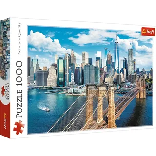 Trefl - Die Brooklyn Brücke, New York, USA - Puzzle 1000 Elemente - Stadtbild, Wolkenkratzer, DIY Puzzle, kreative Unterhaltung, Spaß, Klassische Puzzles für Erwachsene und Kinder ab 12 Jahren