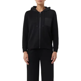 Comma Sweatshirtjacke im Fabricmix mit Brusttasche