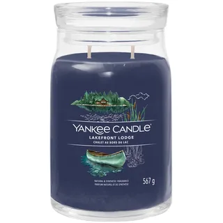 Yankee Candle Lakefront Lodge Duftkerze 567 g blau