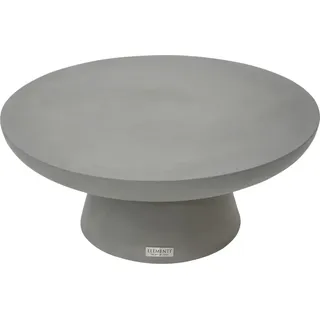 KYLIX Beistelltisch aus Beton | hochwertig | robust | 66 x 66 x 35.6 cm - Weiß, Grau