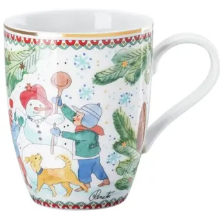 Hutschenreuther Weihnachtsspiele Becher mit Henkel 0,36 l Weiß
