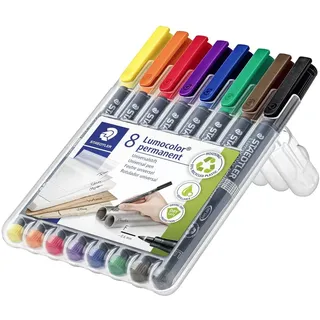 Staedtler Permanent Marker 8 St. Blau/Braun/Gelb/Grün/Orange/Rot/Schwarz/Violett
