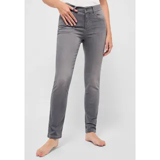 Straight-Jeans ANGELS "CICI", Damen, Gr. 40, Länge 30, grau (mid grau used), Denim/Jeans, Obermaterial: 92% Baumwolle, 6% Polyester, 2% Elasthan, slim fit, Jeans Straight-Jeans, Straight-Schnitt, Slim fit Passform, aus Baumwollmischung