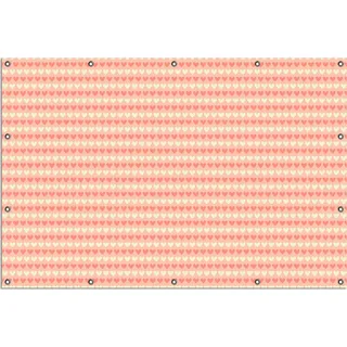 Wallario Outdoor-Poster für Garten oder Balkon, Motiv Muster Herzen in beige und rot, in ca. 120 x 180 cm - Weiß