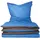 Doubleface Renforcé blau/anthrazit 155 x 220 cm + 80 x 80 cm