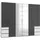 Drehtürenschrank Level by fresh to go 300 x 236 x 58 cm Weiß/Grau