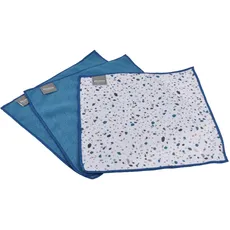 Homéa, Set mit 3 Mikrofasertüchern, Polyester, 30 x 30 cm, Terrazzo