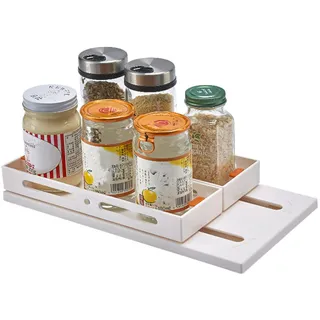 Melldrry Gewürzregal Ausziehbar, Drehteller Organizer, Schrank Organizer Küche, Drehbar Lazy Gewürzregal Küchen Organizer, Drehplatter Organizer Für Schrank Kühlschrank Küchen Arbeitsplaatte