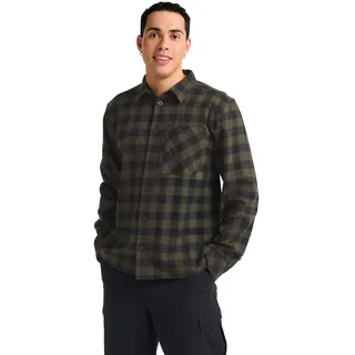 Jack Wolfskin Lite Flannel Shirt M check obsidian moss