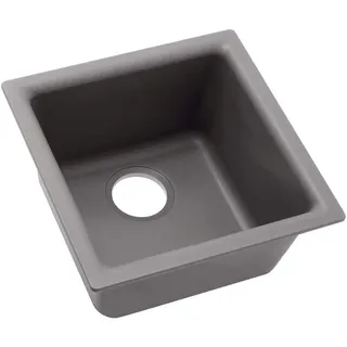 Elkay ELG1616GS0 Quartz Classic Single Bowl Dual Mount Bar, Greystone, Sink Only