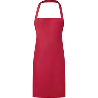 Premier Workwear PR165 | Essential Bib Apron - 67 x 78 cm - Waschbar bis 60 °C - Farbe: Red (ca. Pantone 201C) - Größe: 67 x 78 cm - Rot