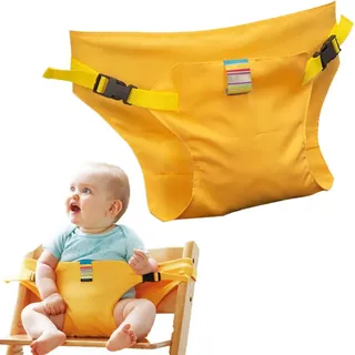 PYRUVAE Hochstuhlgurte Gurt Hochstuhl Catchy Für Hochstuhl Gurt Zubehör Kinder Stuhl Schrittgurt Kindersitz Sicherung Baby Sicherheitsgurt(Gelb)