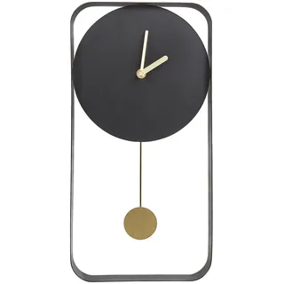 Beliani Wanduhr SERVOZ 21 cm Metall Schwarz,