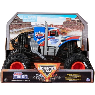 Monster Jam, offizieller Lucas Stabilizer Monster Truck, Fahrzeug aus Metall zum Sammeln im Maßstab 1:24, Kinderspielzeug für Jungen und Mädchen