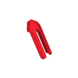 Metaltex Knoblauchpresse Aioli, Praktischer Knoblauchschneider aus Kunststoff, Maße: 2 x 6 x 15,7 cm, rot