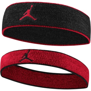 Jordan Nike Jordan Headband Chenill 2er Set in der Farbe black/gym red/gym red, Maße: ONE SIZE, J.100.4301.053.OS